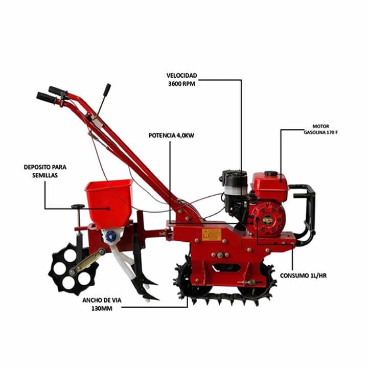 Motocultivador Oruga Multifuncional 7 HP 2 Motocultivador Oruga Multifuncional 7 HP - Imagen 2
