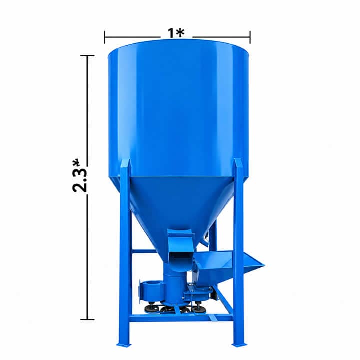 Mezcladora vertical de alimentos industrial 400L 4 KW
